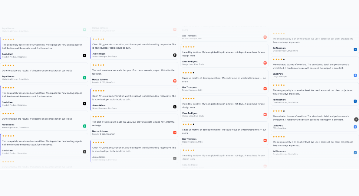 Testimonial Wall